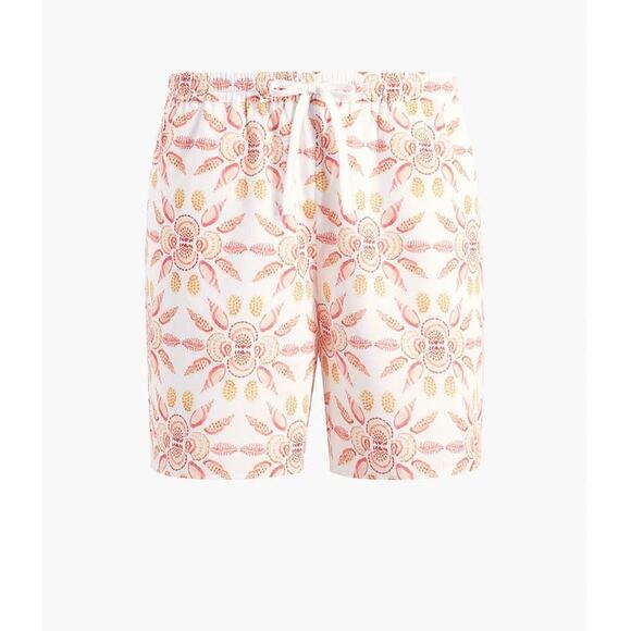 NWOT HILL HOUSE The Leo Short Orange Shell Mosaic Seersucker seashell 2445 - Picture 8 of 8